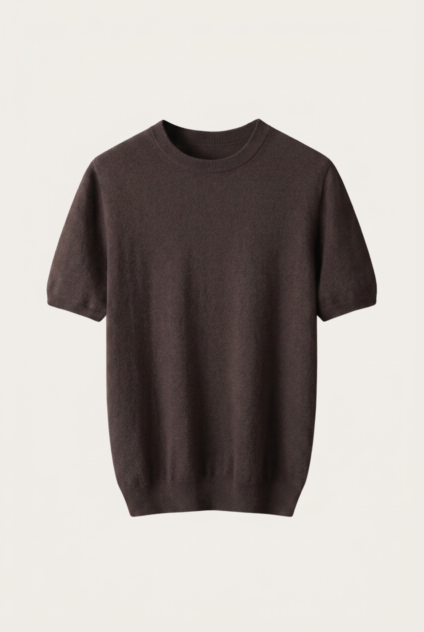 Enzo Camiseta Cachemira Cioccolato de Menielle, vista de producto