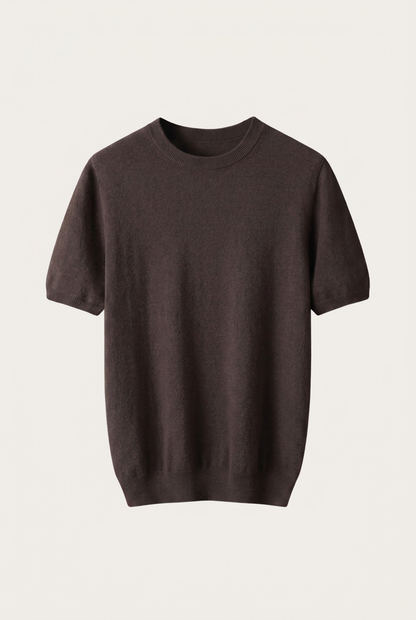 Enzo Camiseta Cachemira Cioccolato de Menielle, vista de producto