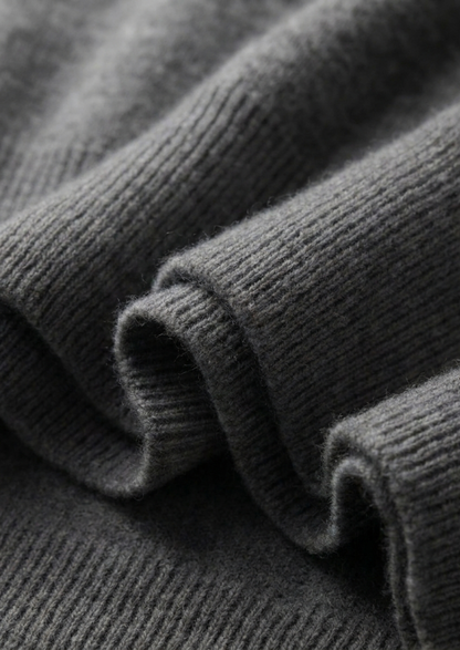 Enzo Camiseta Cachemira Gris de Menielle, detalle del puño