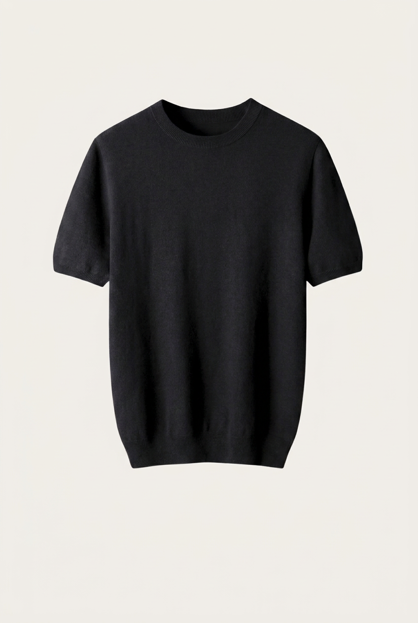 Enzo Camiseta Cachemira Nero de Menielle, vista de producto