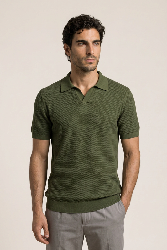 Matteo Knitted Cotton Polo Shirt 
