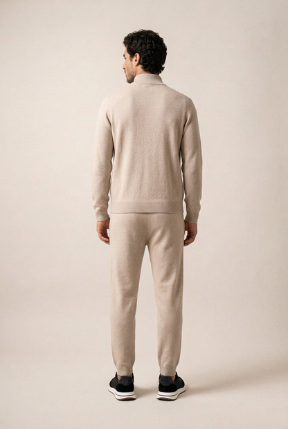 Bruno Conjunto Lana Merino Beige de MENIELLE, detalle