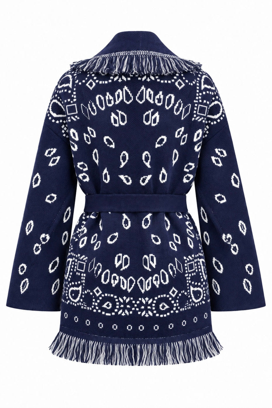 Marano Abrigo Motivo Navy de Menielle, vista posterior de producto