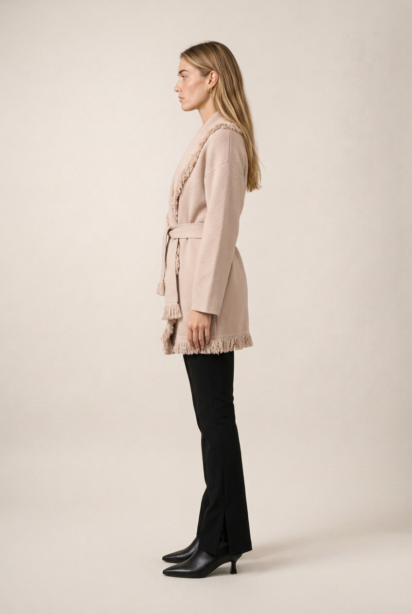 Marano Abrigo Beige de Menielle, vista lateral