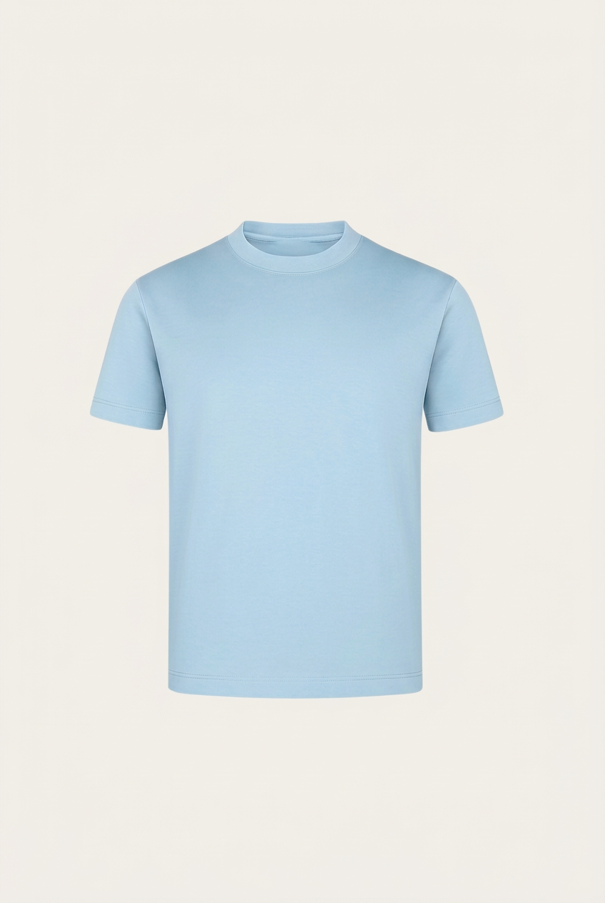 Marcello Camiseta Esencial Azul Océano de MENIELLE, vista frontal