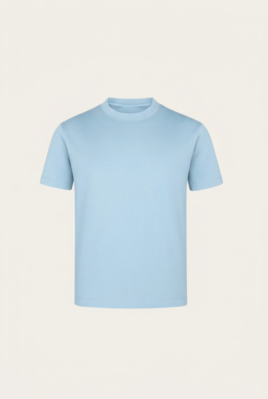 Marcello Camiseta Esencial Azul Océano de MENIELLE, vista frontal