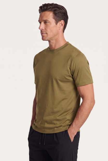 Trento Camiseta Verde Oliva de MENIELLE, detalle