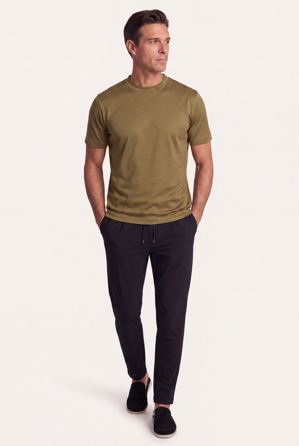 Trento Camiseta Verde Oliva de MENIELLE, detalle