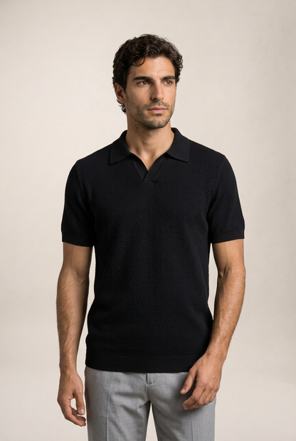 Roma Knitted Cotton Polo Shirt 