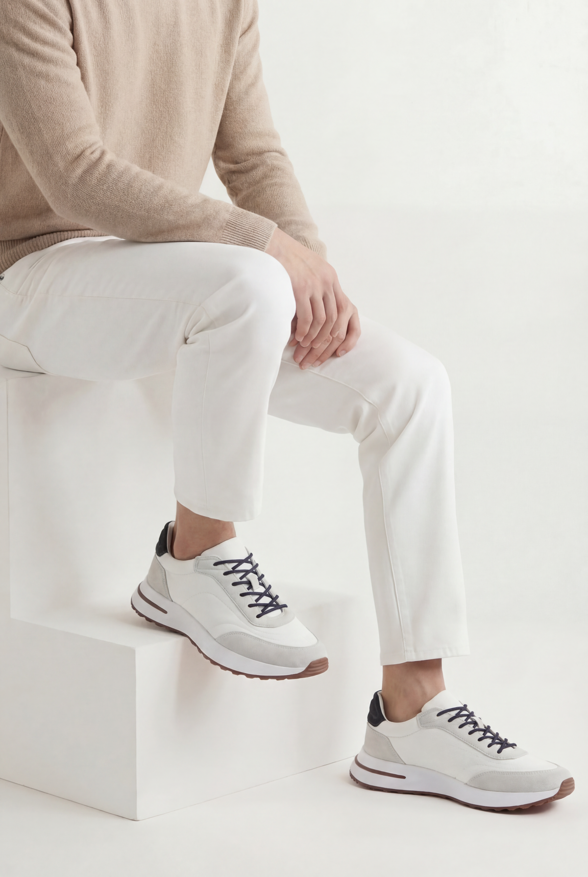 Enzo Sneakers Blanc de Menielle, puesta
