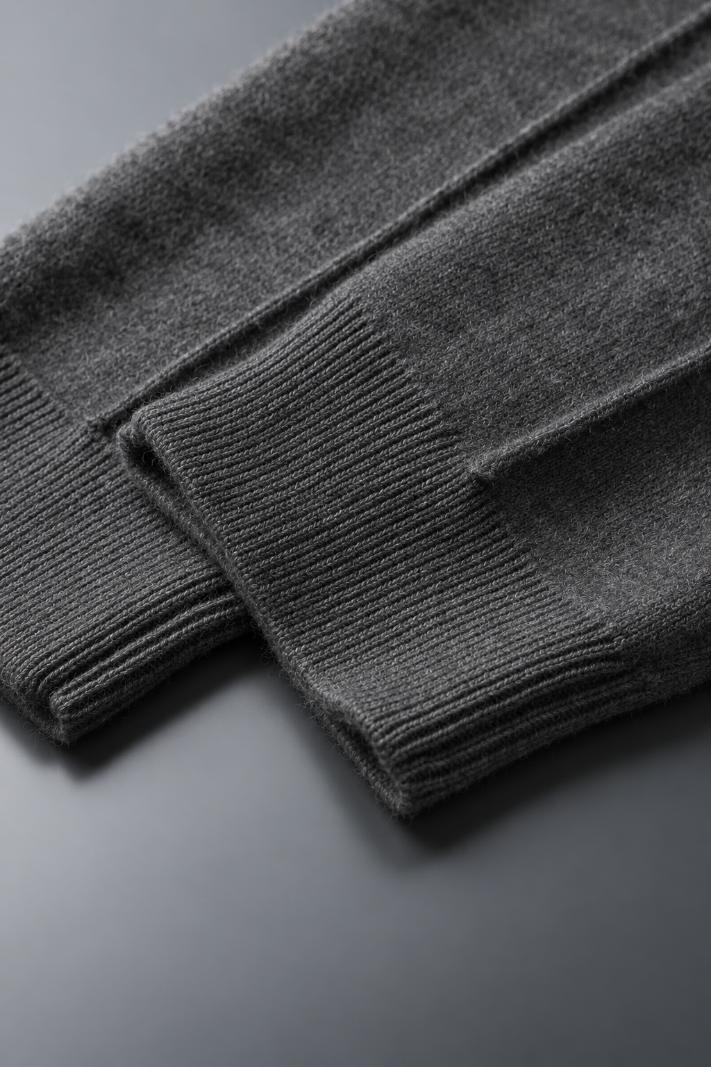 sleeves close up bruno gray wool