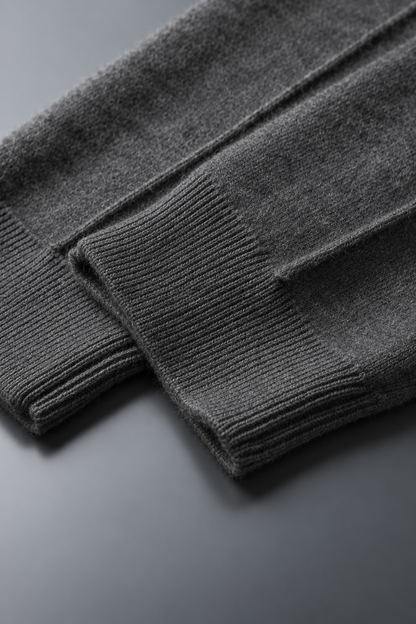 sleeves close up bruno gray wool