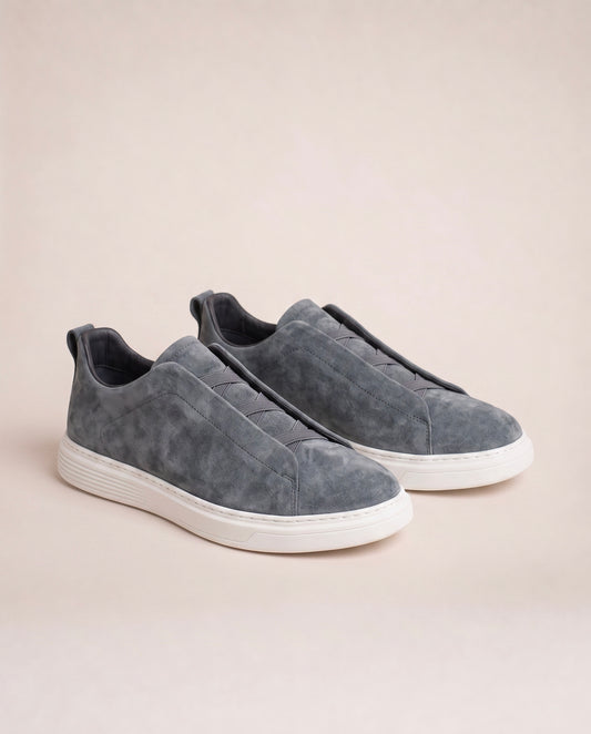piel de ante sneaker gray