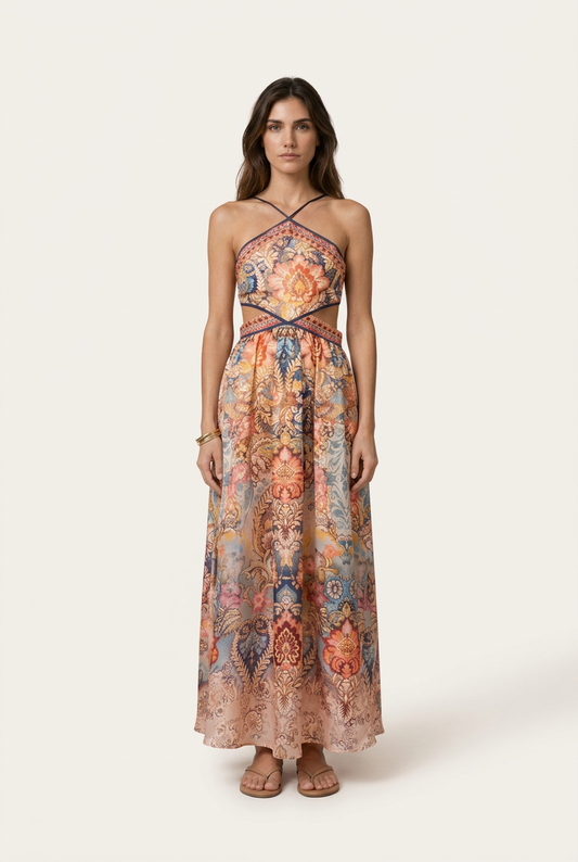 Sofia Vestido Maxi de Menielle, vista frontal