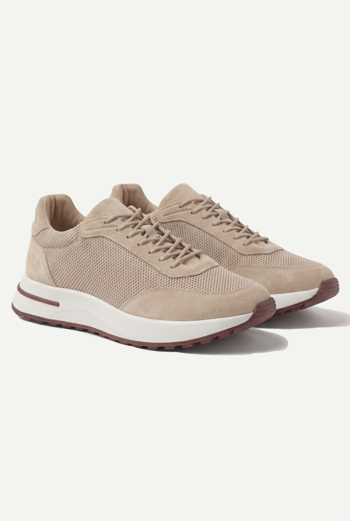 Stresa Sneaker Beige de Menielle, par completo, vista lateral