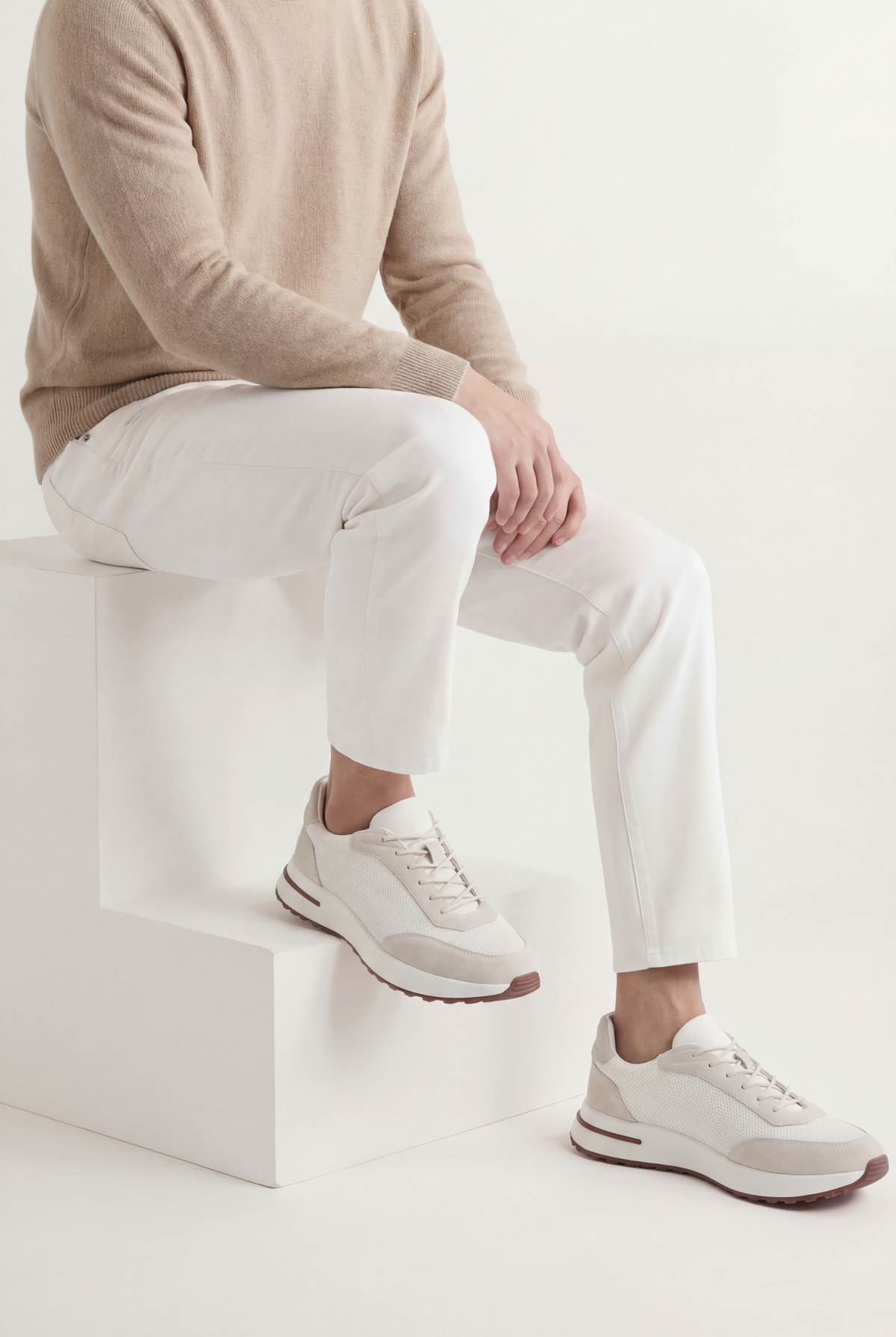 Stresa Sneaker Blanc de Menielle, detalle puesto