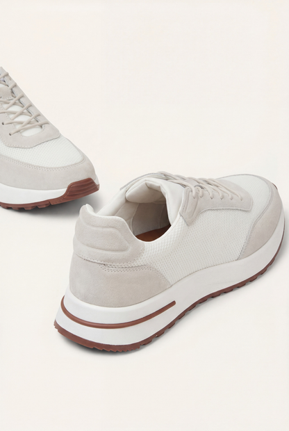 Stresa Sneaker Blanc de Menielle, vista tres cuartos
