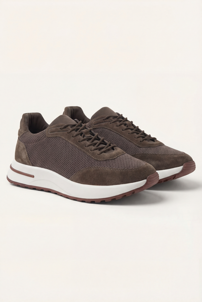 Stresa Sneaker Cioccolato de Menielle, par completo, vista lateral