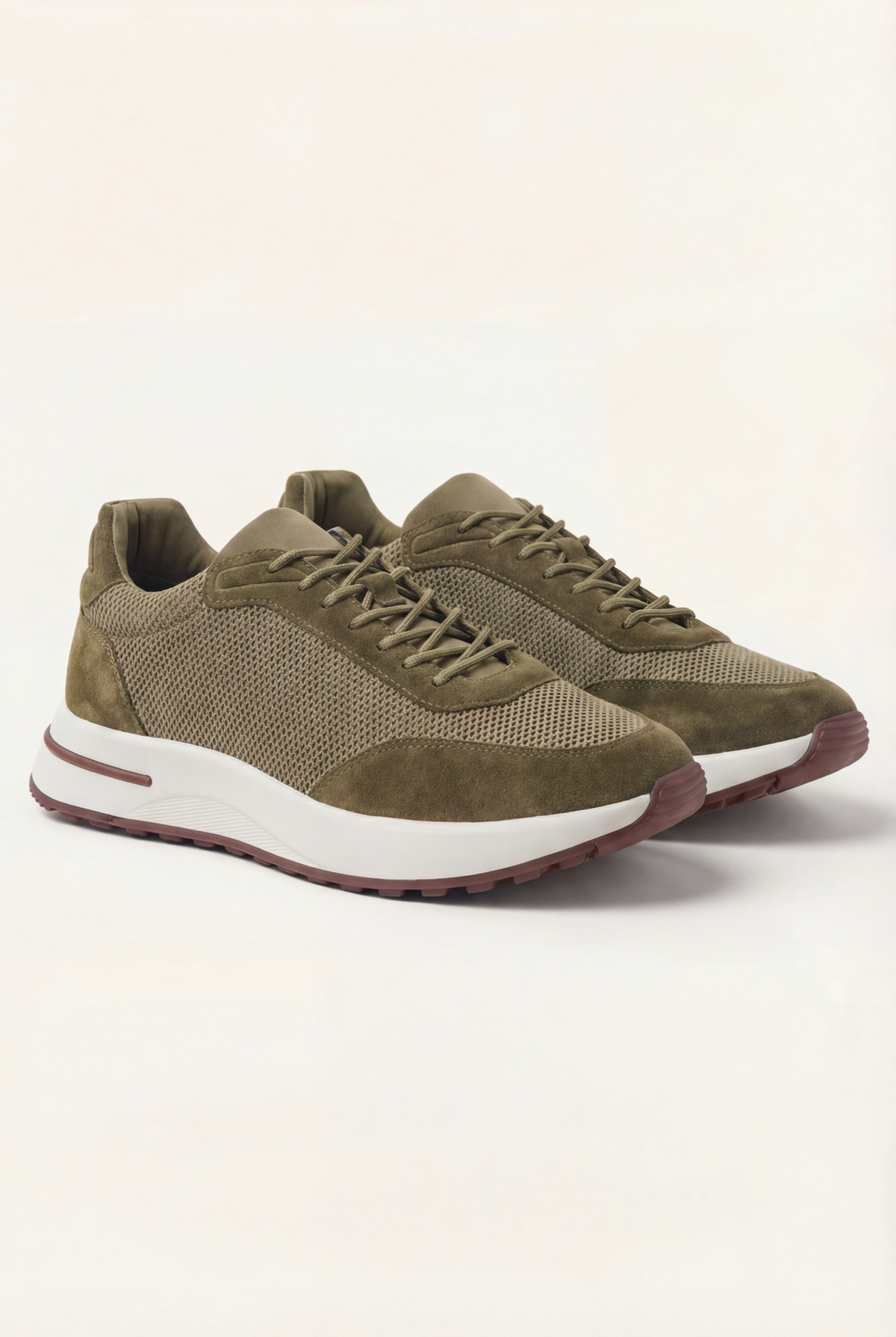 Stresa Sneaker Oliva de Menielle, par completo, vista lateral
