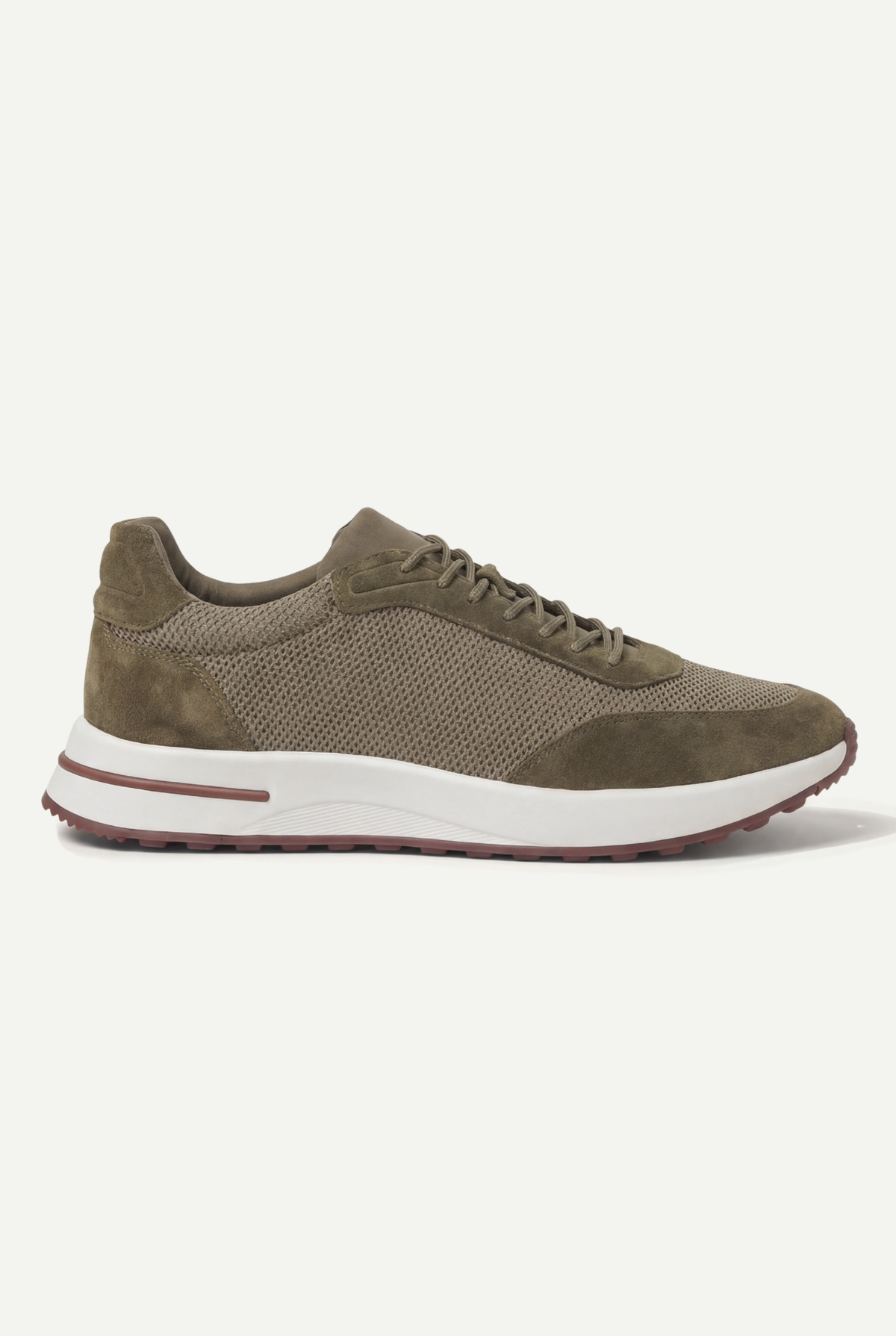 Stresa Sneaker Oliva de Menielle, vista lateral