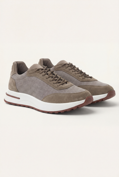 Stresa Sneaker Taupe de Menielle, par completo, vista lateral