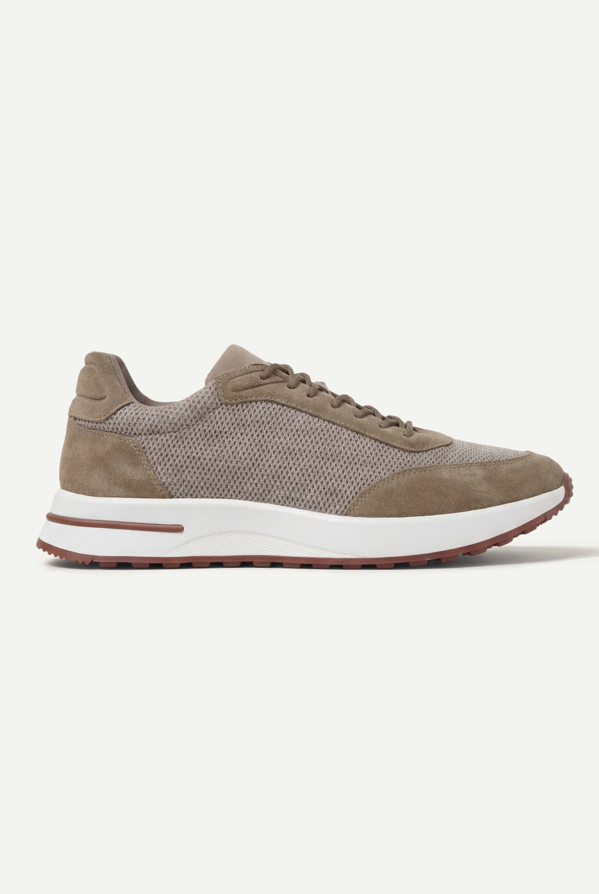 Stresa Sneaker Taupe de Menielle, vista lateral