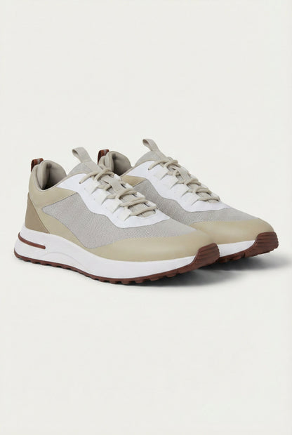 Taormina Sneaker Beige de Menielle, tres cuartos frontal