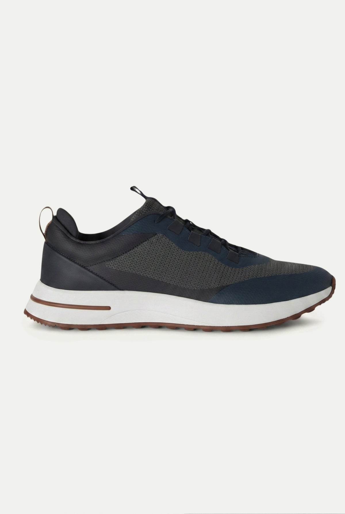 Taormina Sneaker Navy Gris de Menielle, lateral