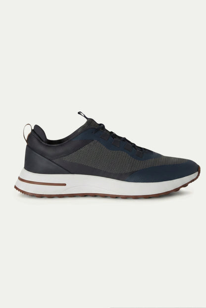 Taormina Sneaker Navy Gris de Menielle, lateral