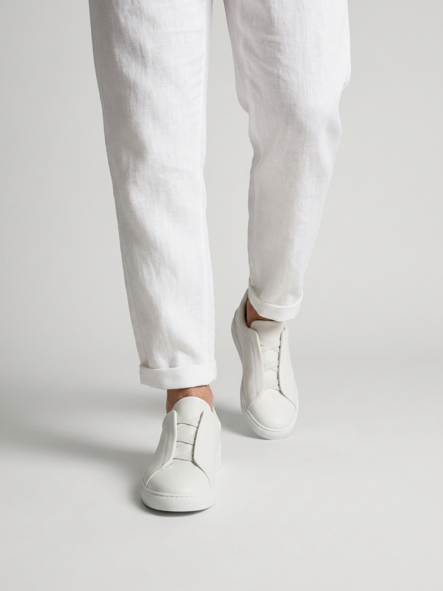 Vittorio Sneakers Blanc de Menielle, vista detalle puesto
