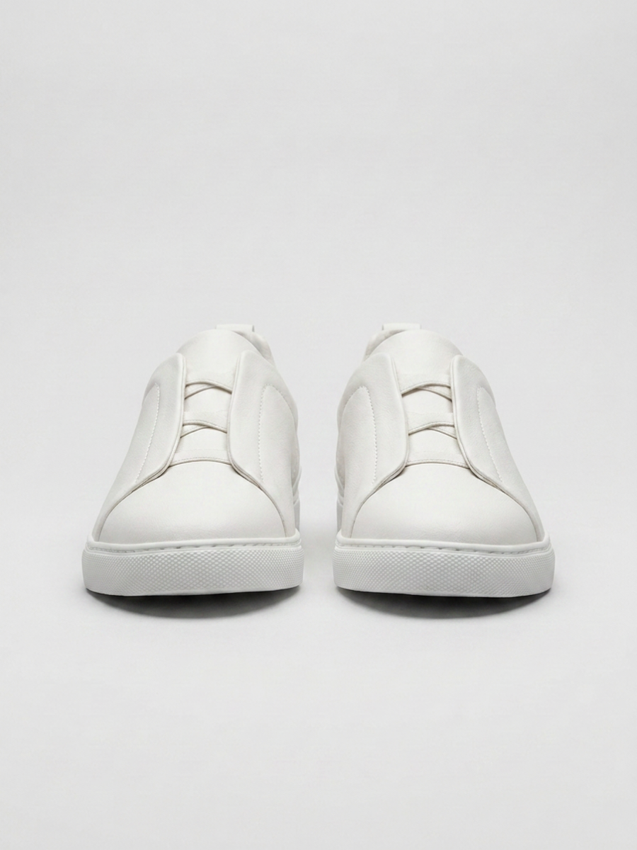 Vittorio Sneakers Blanc de Menielle, vista frontal