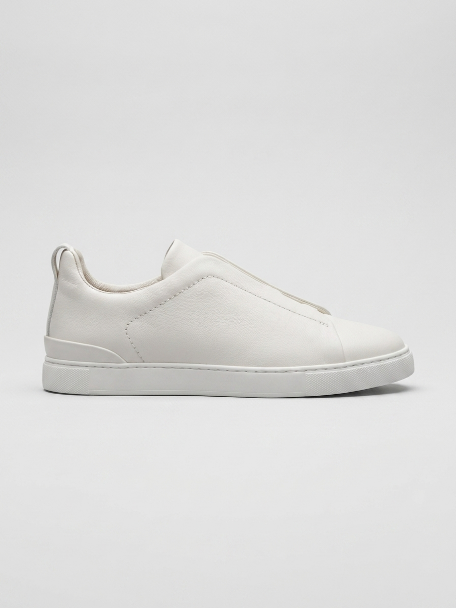 Vittorio Sneakers Blanc de Menielle, vista lateral puesto