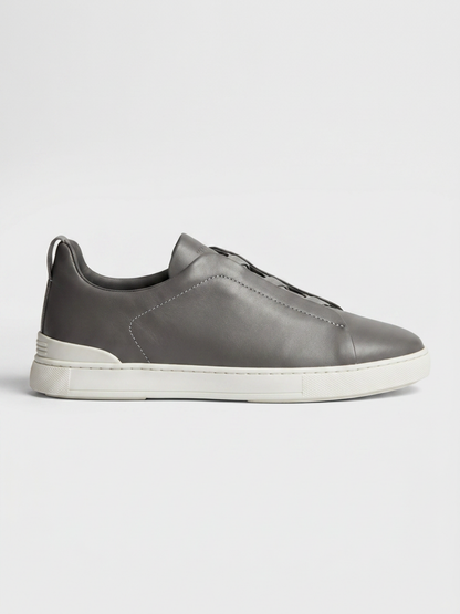 Vittorio Sneakers Gris Piel de Menielle, vista lateral