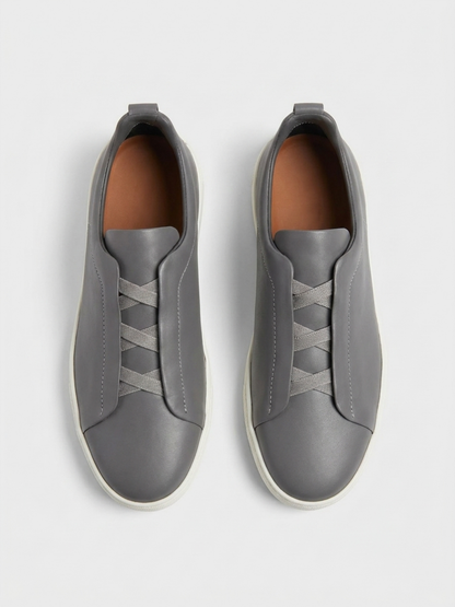 Vittorio Sneakers Gris Piel de Menielle, vista superior