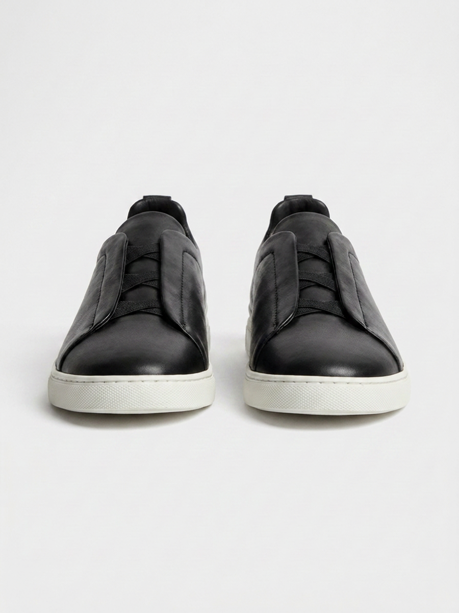 Vittorio Sneakers Nero Piel de Menielle, vista superior