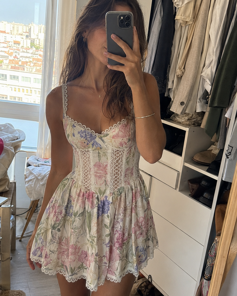 worn by you giardino mini dress mirror pic